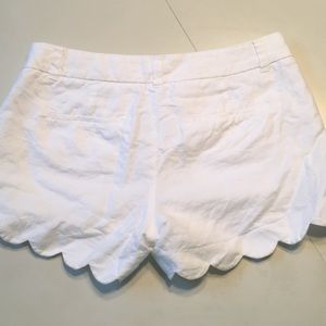 White J Crew Scallop Shorts